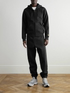 Carhartt WIP - Chase Tapered Logo-Embroidered Cotton-Blend Jersey Sweatpants - Black
