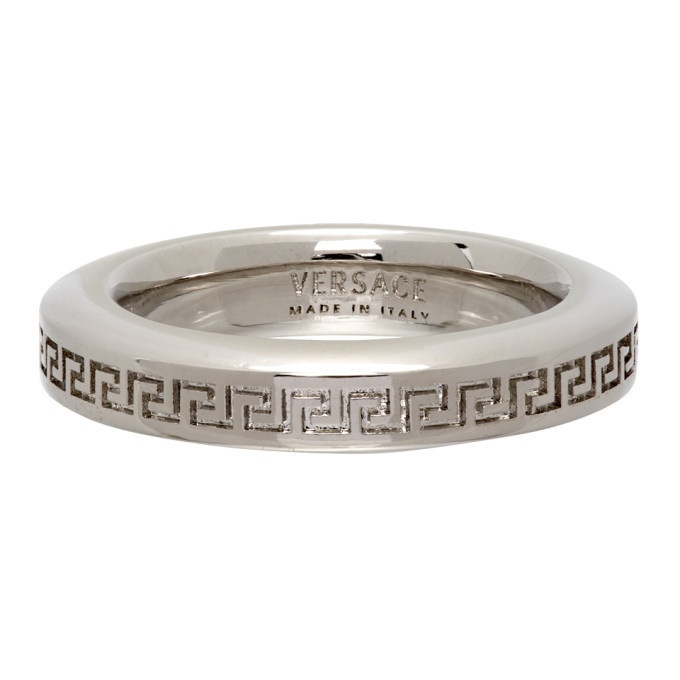 Photo: Versace Silver Engraved Greca Ring