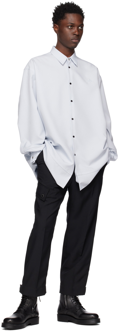 OAMC Blue Embroidered Shirt