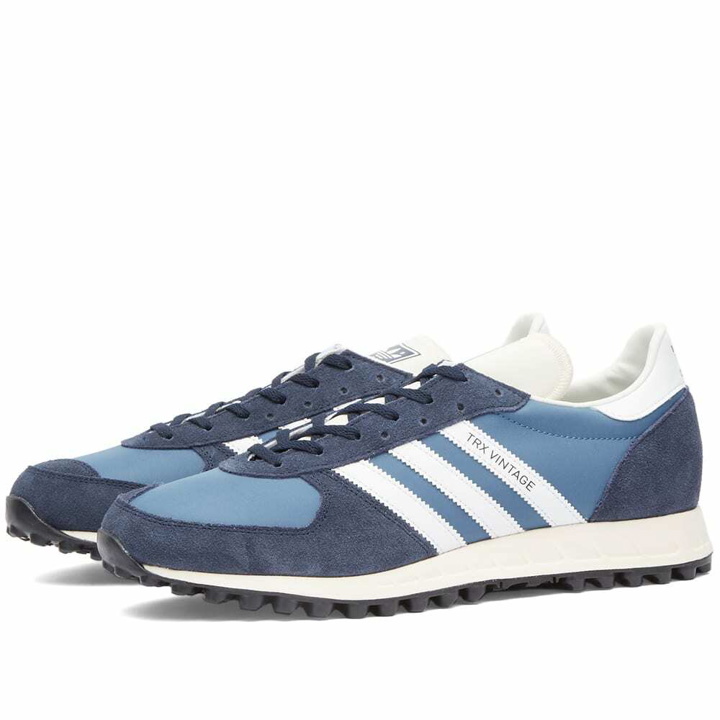 Photo: Adidas Men's TRX Vintage Sneakers in Legend Ink/Off White