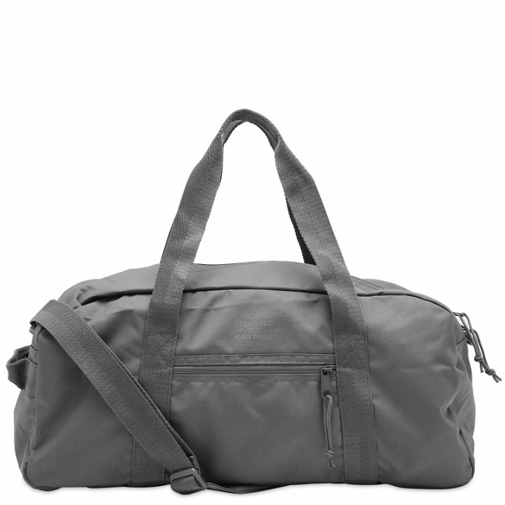 Photo: Eastpak x Colorful Standard Stand+ Duffle Bag in Storm Grey