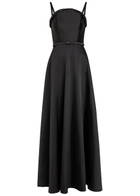 Roland Mouret Curved Crystal-embellished Taffeta Gown Black