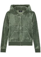 Juicy Couture Robertson Hooded Velour Sweatshirt Green