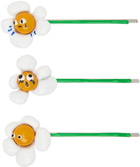 Marc Jacobs Heaven Green Daisy Hair Clip Set
