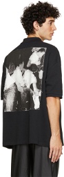 Raf Simons Black Fred Perry Edition Oversized Printed Polo