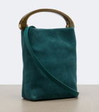 Dries Van Noten Crisp Mini suede top-handle bag