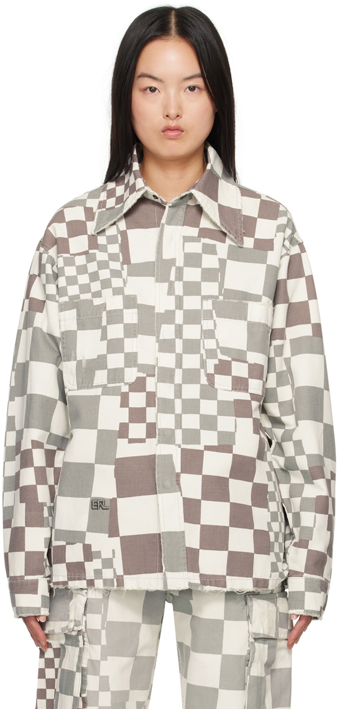 ERL Gray Check Jacket