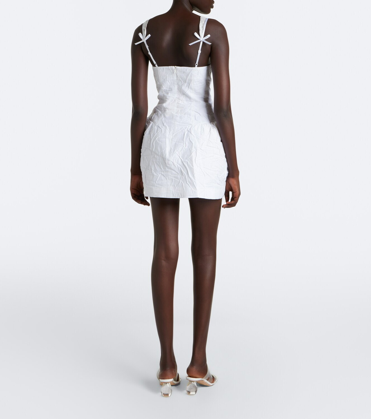 Shushu/Tong Crinkled cotton-blend minidress