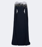 Carolina Herrera Embellished crêpe gown