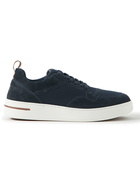 Loro Piana - Newport Walk Suede and Mesh Sneakers - Blue