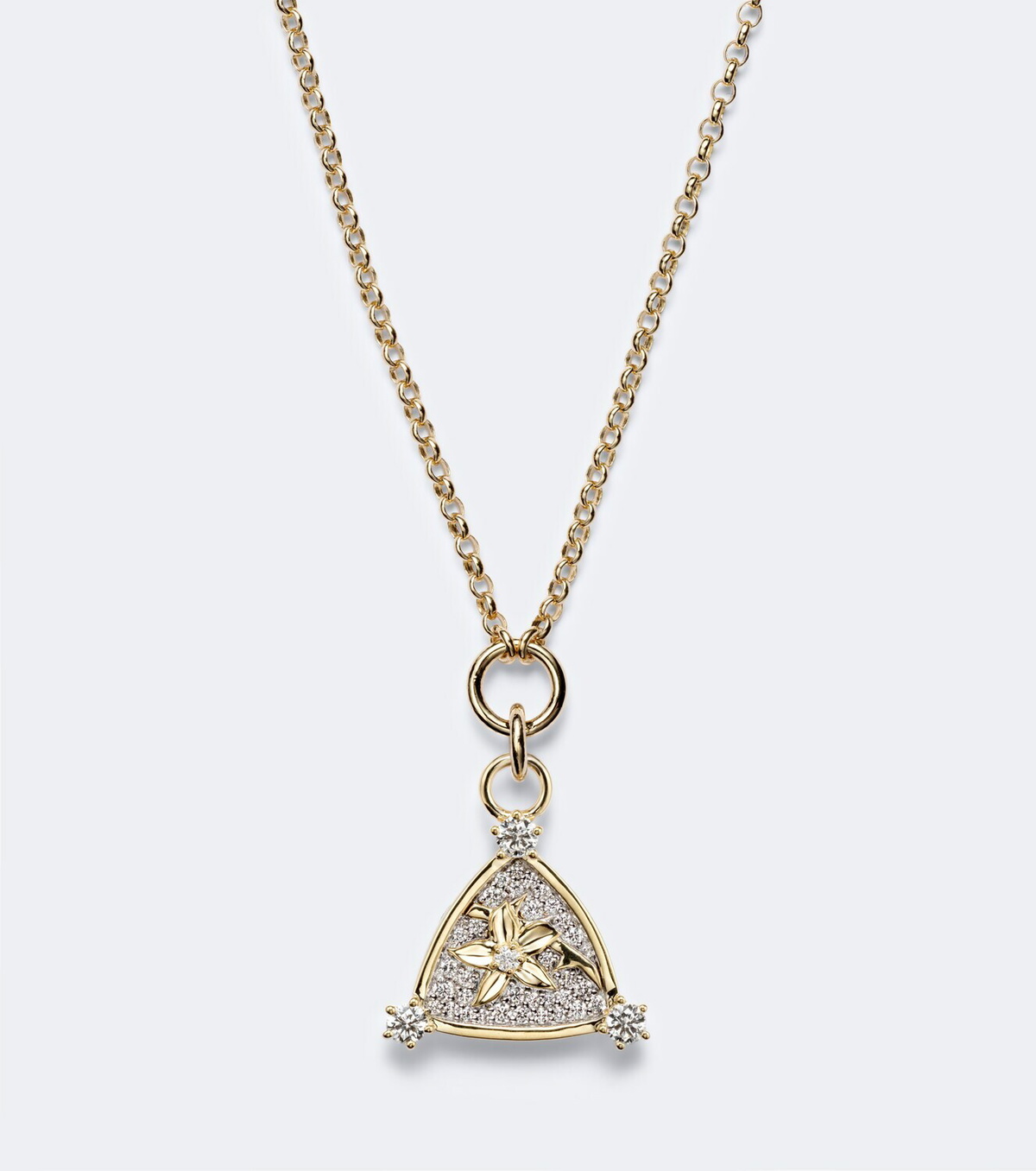 FoundRae Resilience Blossoms 18kt gold pendant necklace with diamonds