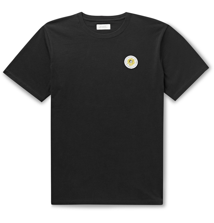 Photo: Saturdays NYC - Logo-Detailed Cotton-Jersey T-Shirt - Black