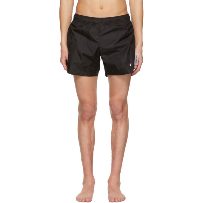 Photo: Off-White Black Nylon Logo Swim Shorts