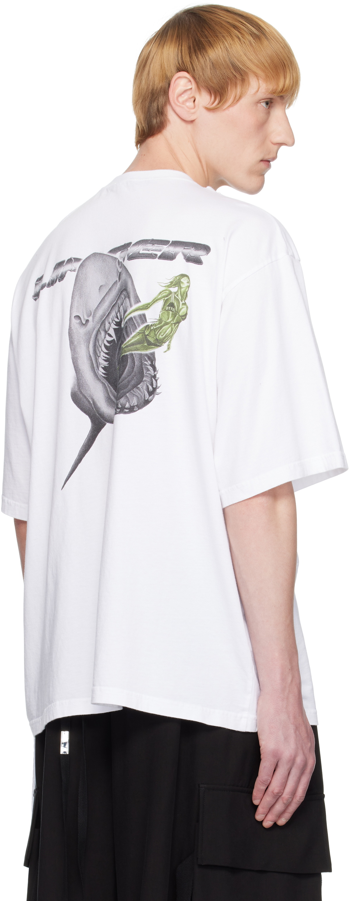Ottolinger White Oversized Flap T-shirt Ottolinger Ottolinger White Oversized Flap T-shirt Ottolinger