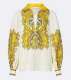 Alémais Porter printed linen blouse