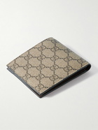 GUCCI - Printed Leather-Trimmed Monogrammed Coated-Canvas Bifold Wallet