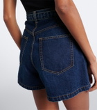 Sacai Belted denim shorts
