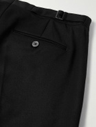 Favourbrook - Tommy Straight-Leg Grosgrain-Trimmed Pleated Wool Tuxedo Trousers - Black