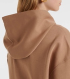'S Max Mara Logo embroidered cotton-blend hoodie