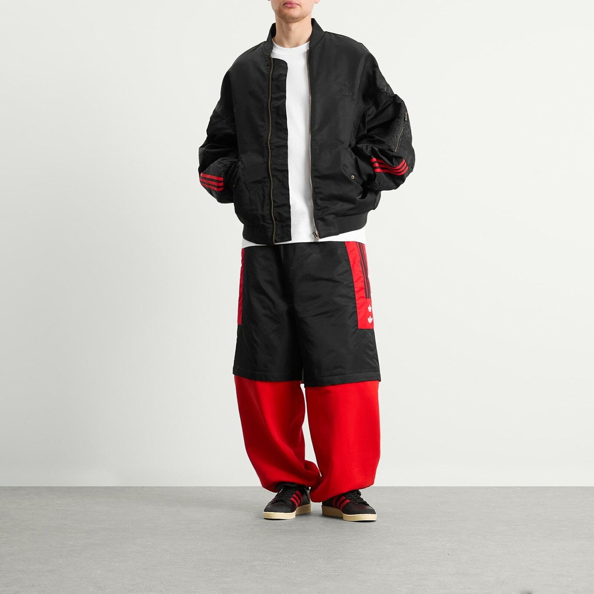 Adidas x Willy Chavarria Satin Bomber Jacket in Black adidas