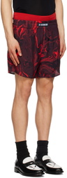 LGN Louis Gabriel Nouchi Red Graphic Pyjama Shorts