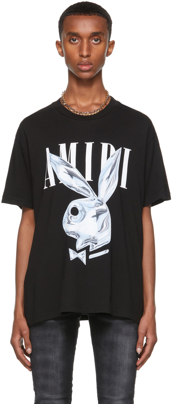 Næste platform adjektiv AMIRI Black Playboy Edition Metallic Bunny T-Shirt Amiri