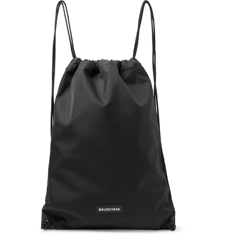 Photo: Balenciaga - Explorer Canvas Drawstring Backpack - Black