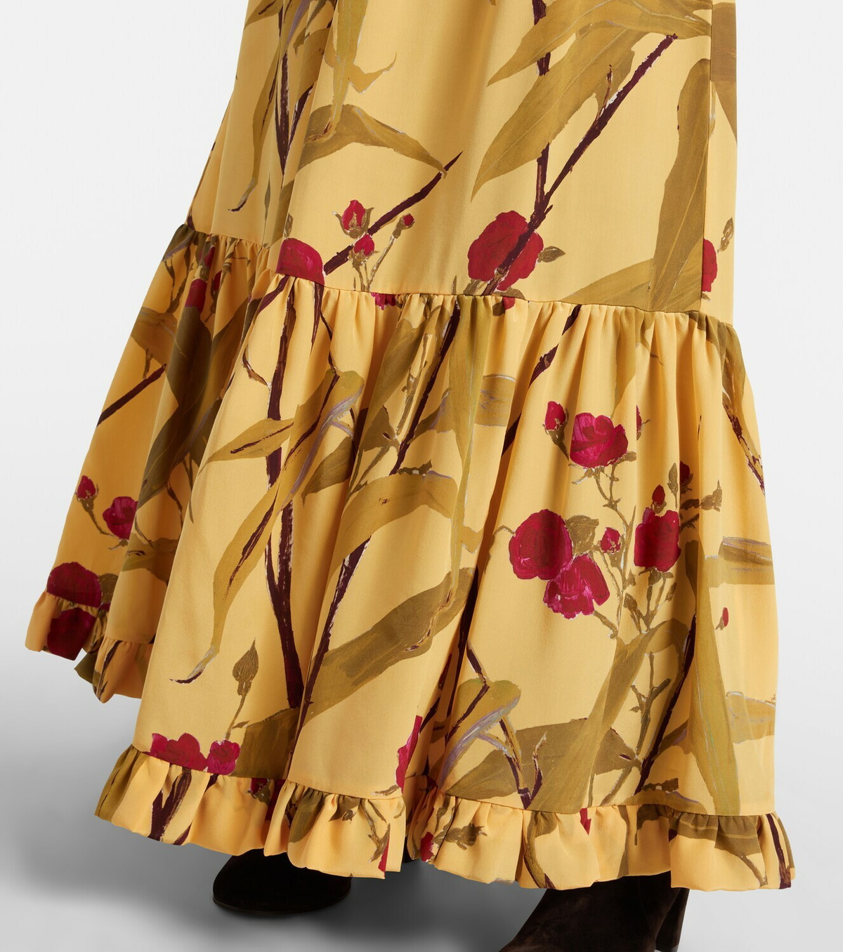 La DoubleJ Visconti silk crêpe de chine maxi dress