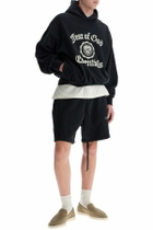 FEAR OF GOD ESSENTIALS high-waisted black cotton fleece shorts Black