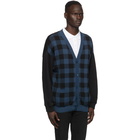 Moschino Blue and Black Check Fantasy Cardigan