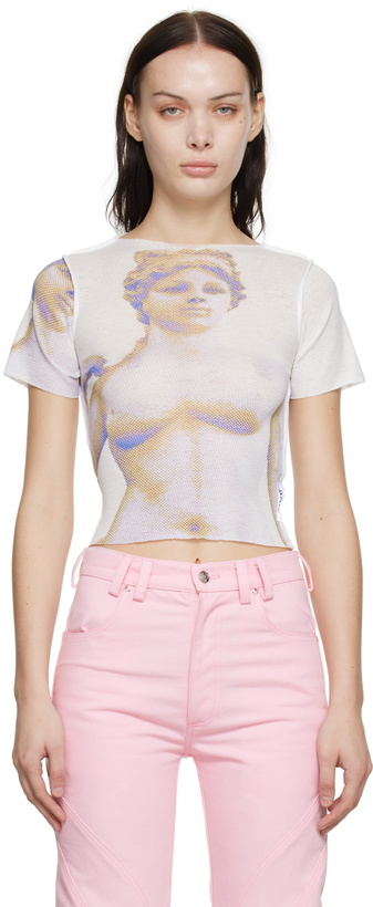 Photo: 1XBLUE SSENSE Exclusive White Statue T-Shirt