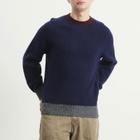 Howlin by Morrison Men's Howlin' Captain Harry Contrast Trim Jumper in Navy