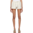 See by Chloe Off-White and Black Striped Shorts