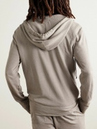 James Perse - Garment-Dyed Cotton-Jersey Zip-Up Hoodie - Gray