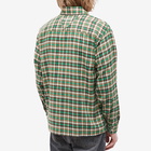 Represent Men's Long Sleeve Flannel Shirt in Brown/Racing Green