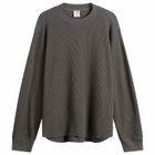 Polar Skate Co. Men's Dylan Waffle Long Sleeve T-Shirt in Dirty Black/Blue