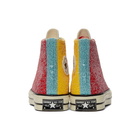 JW Anderson Red and Yellow Converse Edition Glitter Chuck 70 High Sneakers