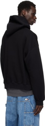 Alexander Wang Black Oversize Logo Hoodie