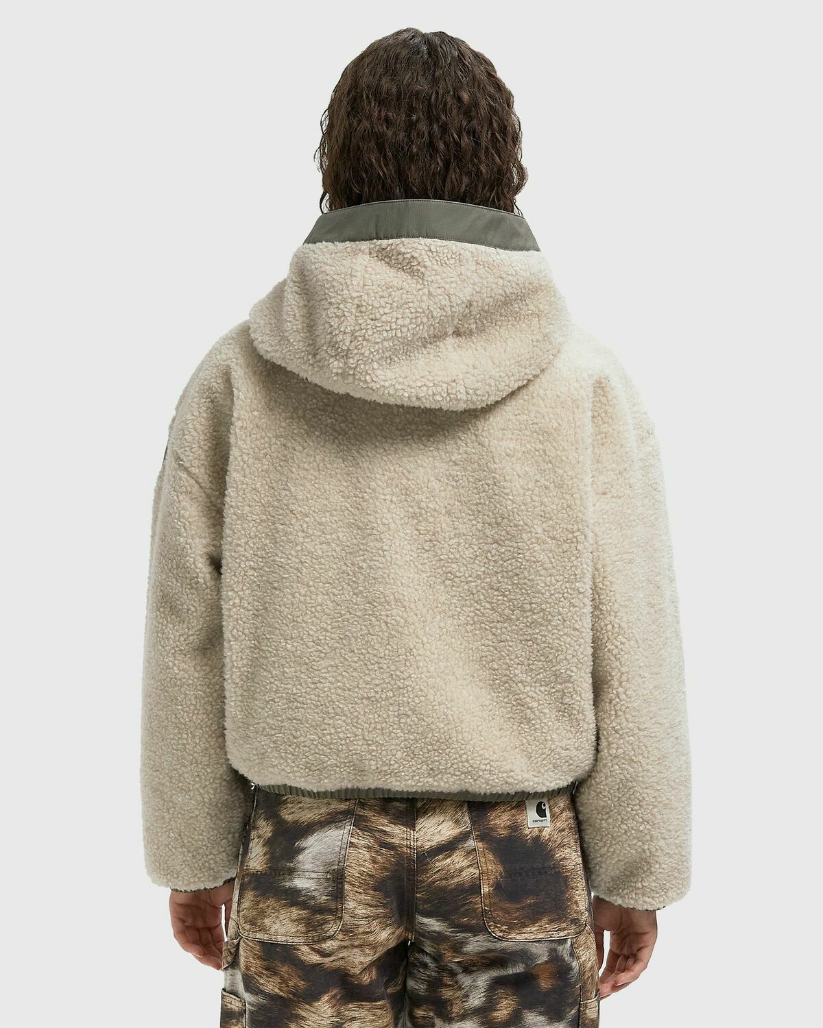 Canada Goose Alberni Reversible Fleece Bomber Beige Womens Bomber Jacket