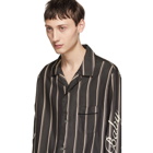 Christian Dada Navy and Beige Cry Baby Striped Shirt