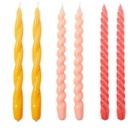 HAY Mix Candles Long - Set of 6 in Yellow/Rose/Raspberry 