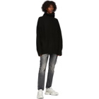 mastermind WORLD Black Needle Punch Turtleneck