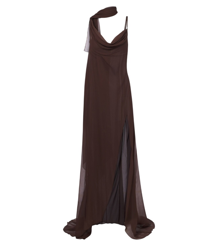 Photo: Blumarine Scarf-detail draped gown