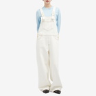 GANNI Women's Heavy Denim Overalls in Egret