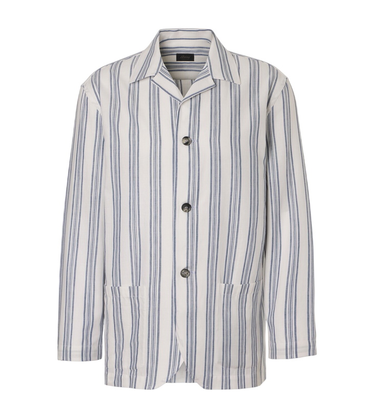 Photo: Brioni Striped cotton and linen blazer