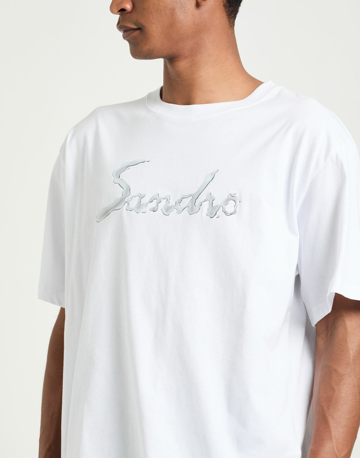 Sandro Mens T-shirt in White