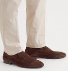 Brunello Cucinelli - Suede Penny Loafers - Brown