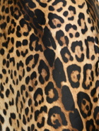 ROBERTO CAVALLI Jaguar Print Silk Twill Long Cami Dress