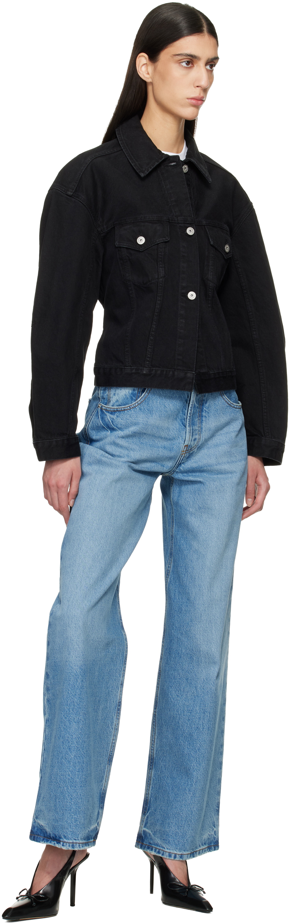 JACQUEMUS Black Le Paysan 'The de-Nîmes' Denim Jacket
