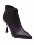 Balmain Black Leather Ankle Boot